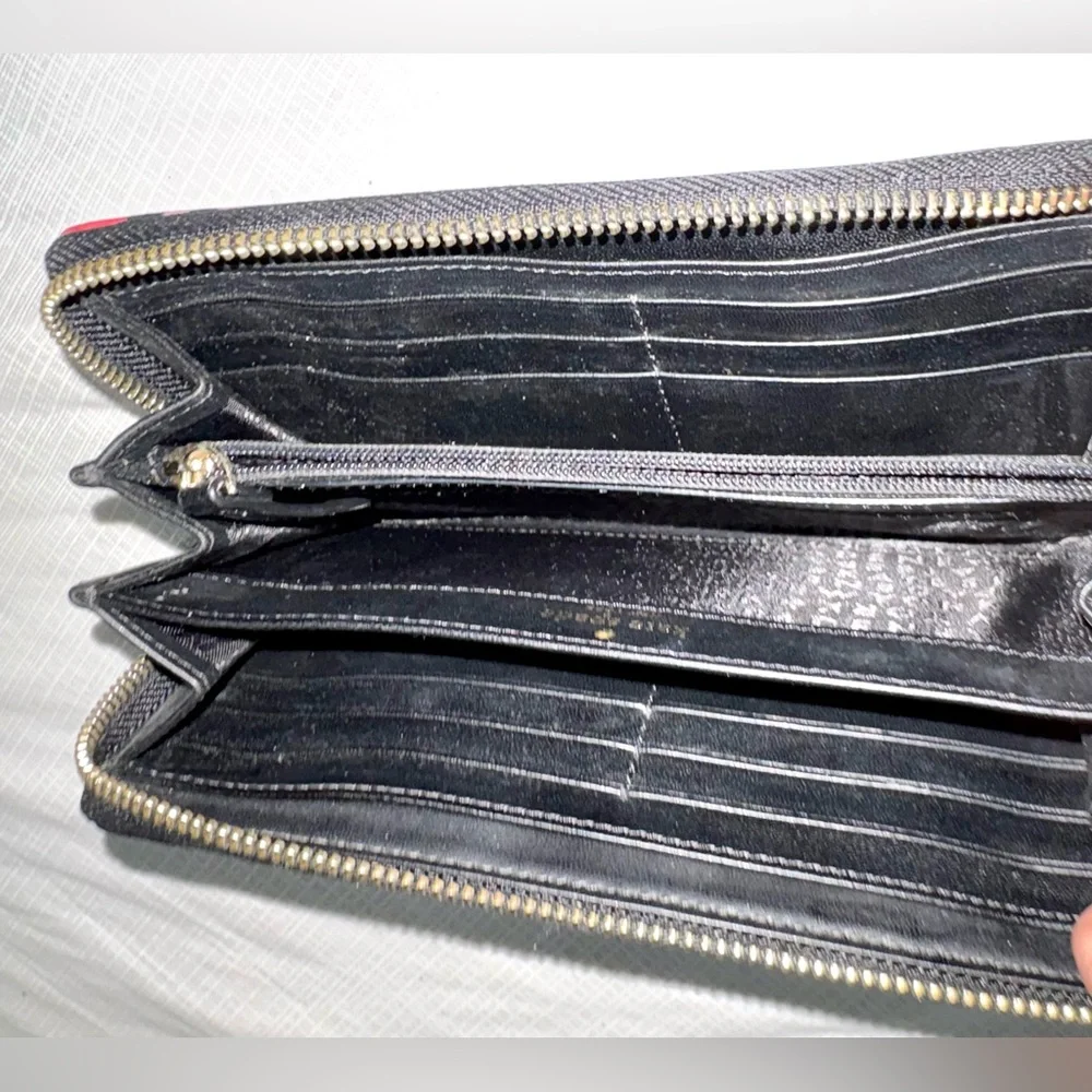 kate spade a Daycation Boho Black Floral Zip Around Large Wallet - Picture 5 of 8